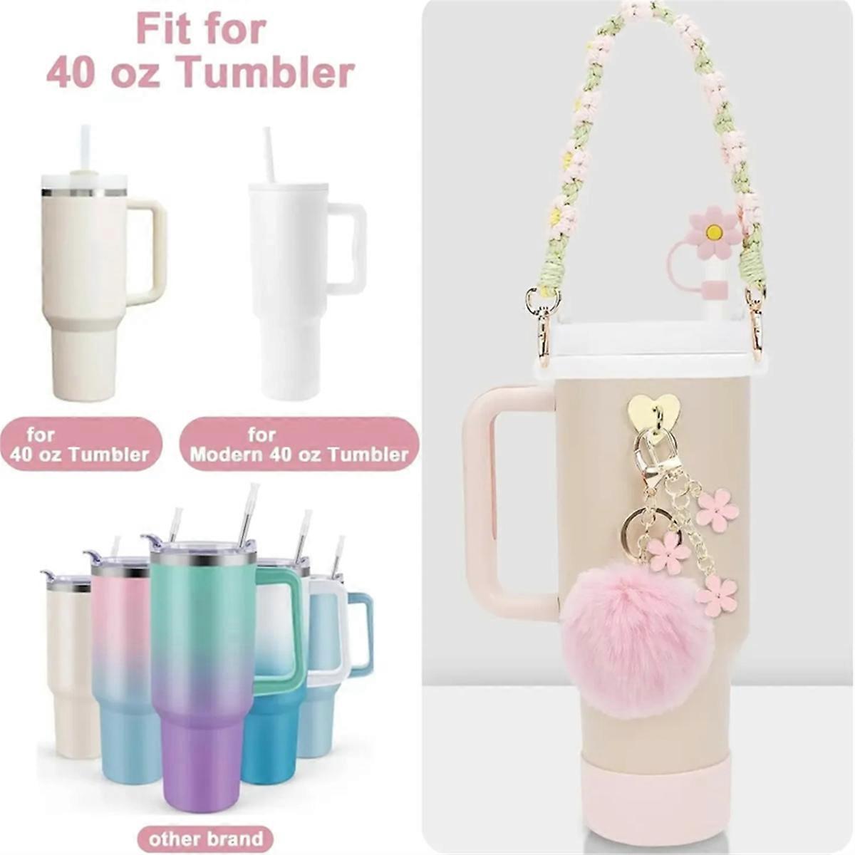 Cup Accessories Set Includes Handle Strap, Silicone Cup Sleeve, C