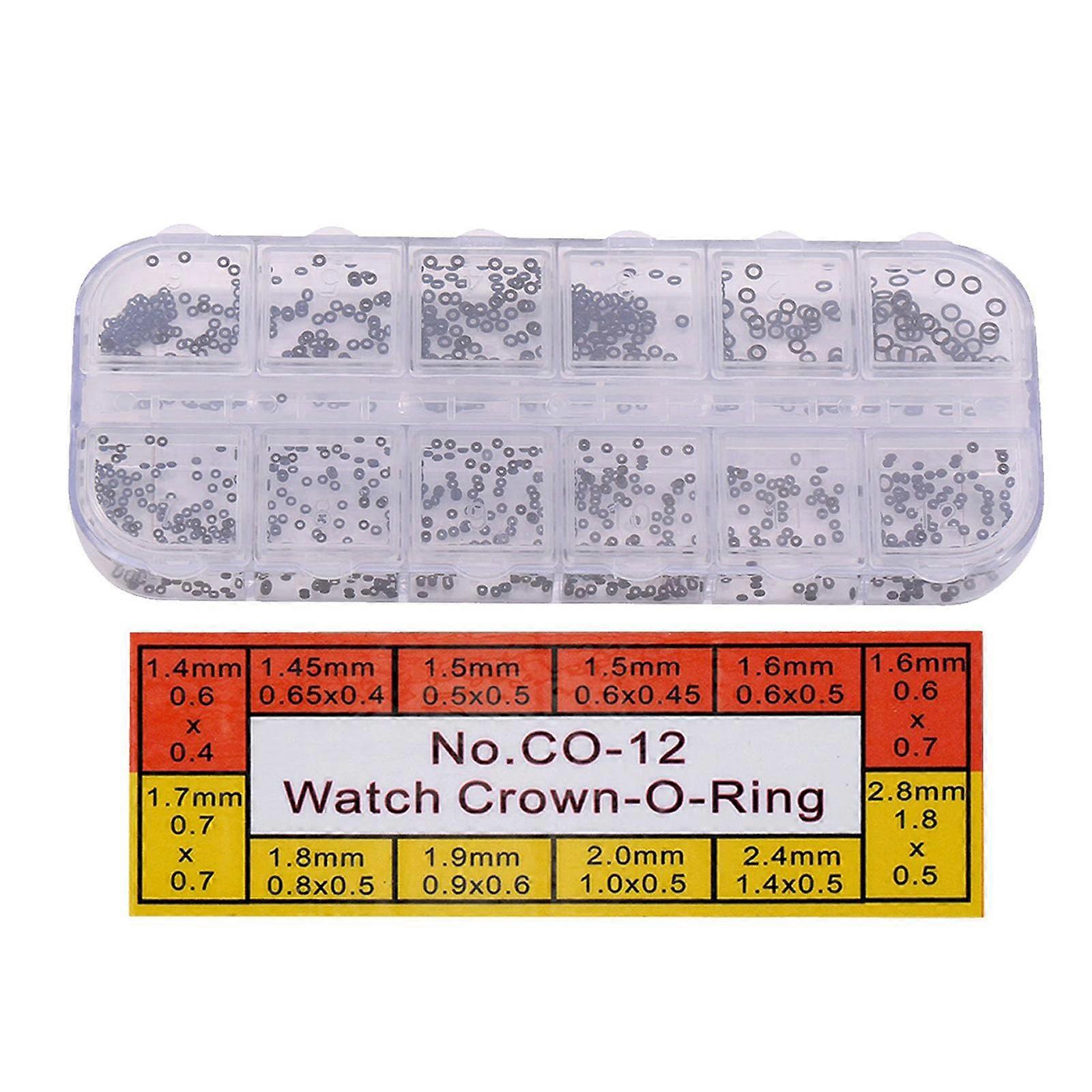 Multiuse 12 Size O Ring Set For Watch Maintenance With Easy To Organize Storage Box for Various Watch Repairing Tasks