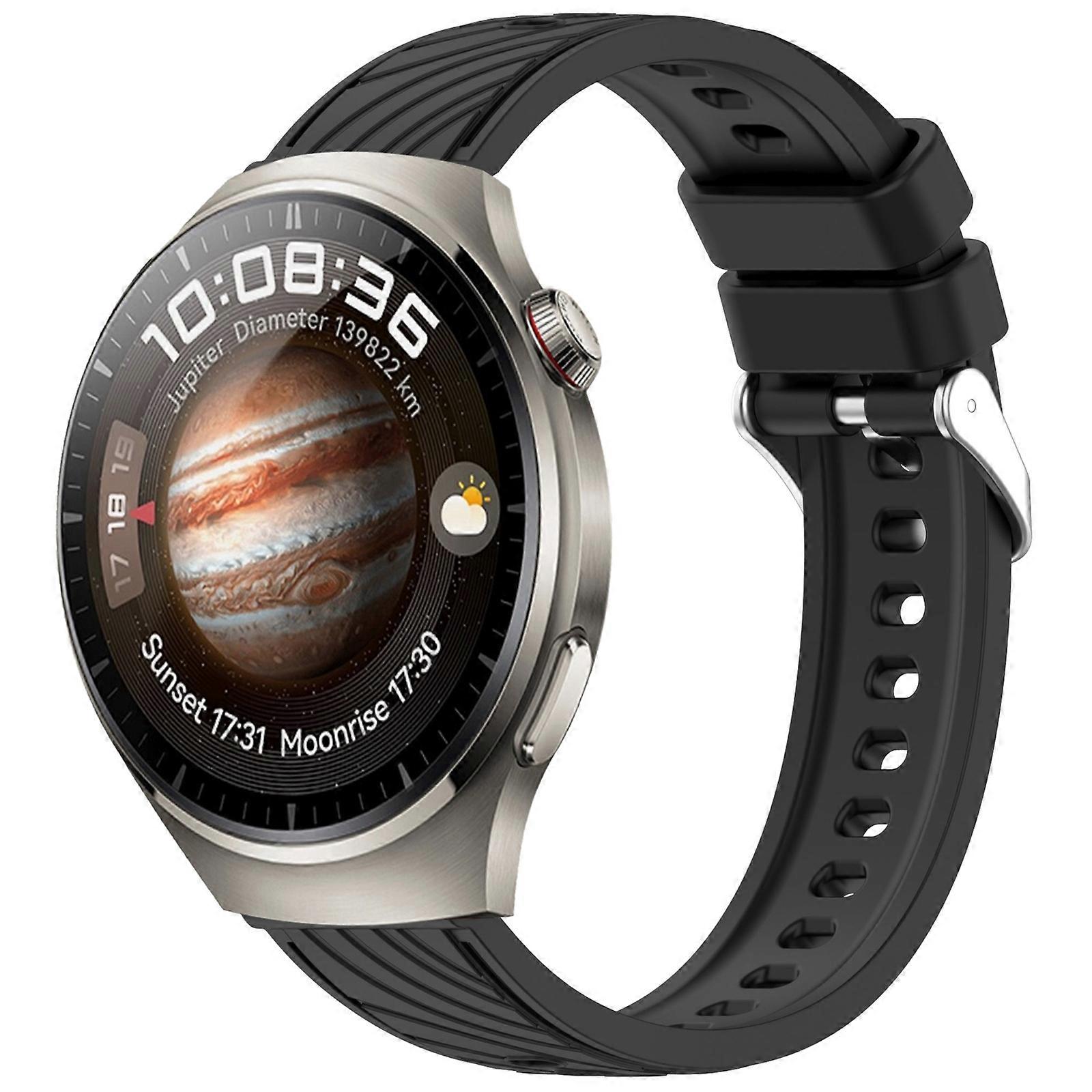 Stripe Texture 22mm Silicone Watch Band