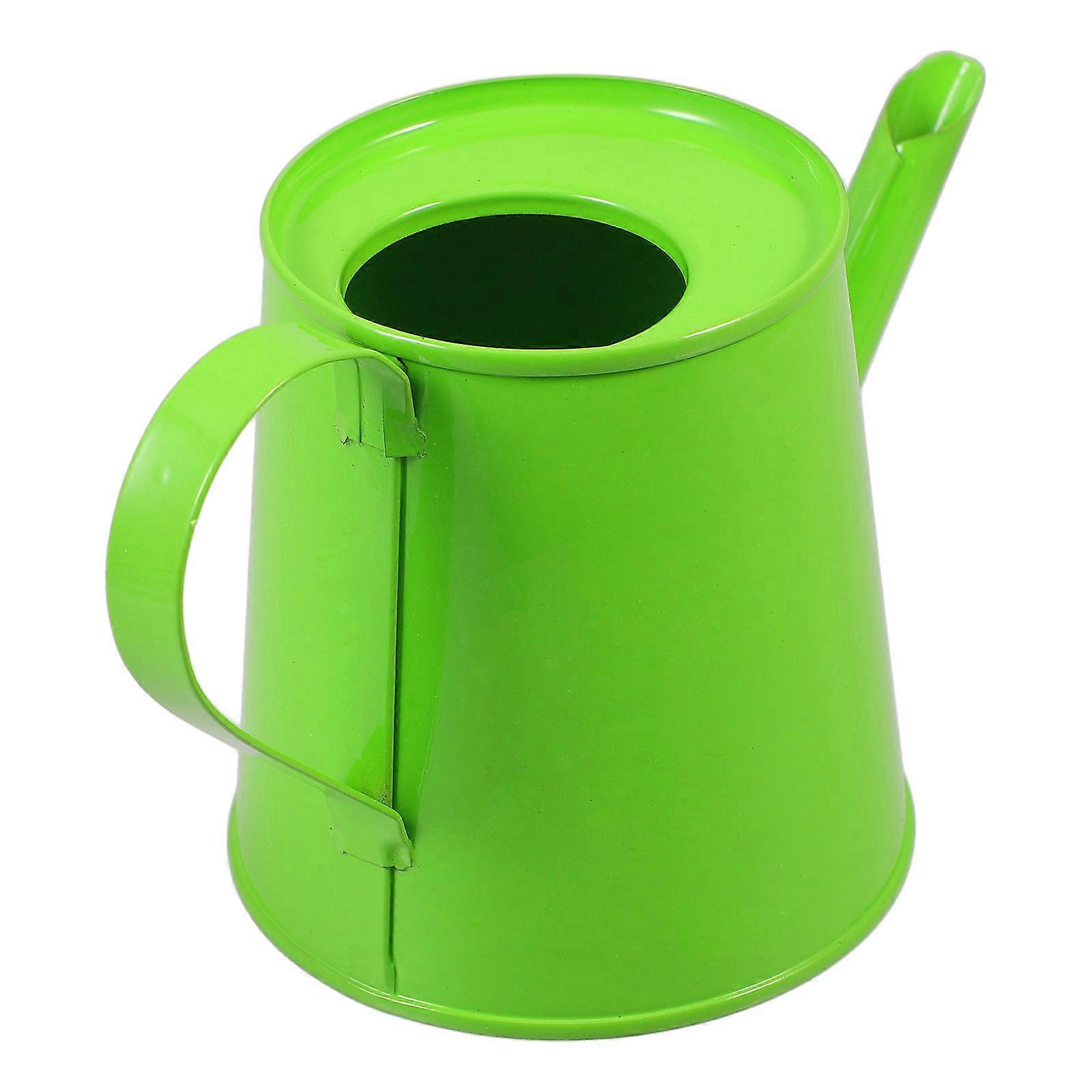 Mini Iron Watering Can Decorative Lightweight Green Household Pot for Home Office Study Desktop Decor and Photo Background Layout