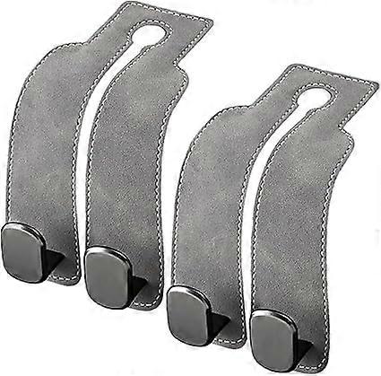 Double pack car seat hook, leather storage headrest organizer bag