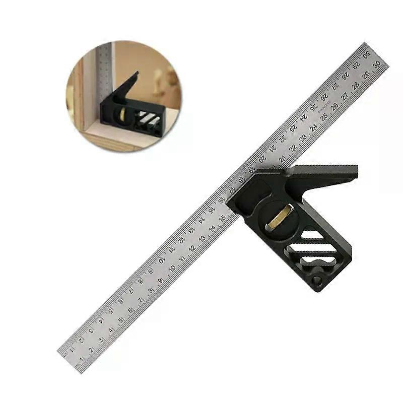 Multifunction Angle Ruler Positioning Limiter Marking Ruler 45/90 Degree Square Right Angle Ruler Line Scriber Measuring Tools