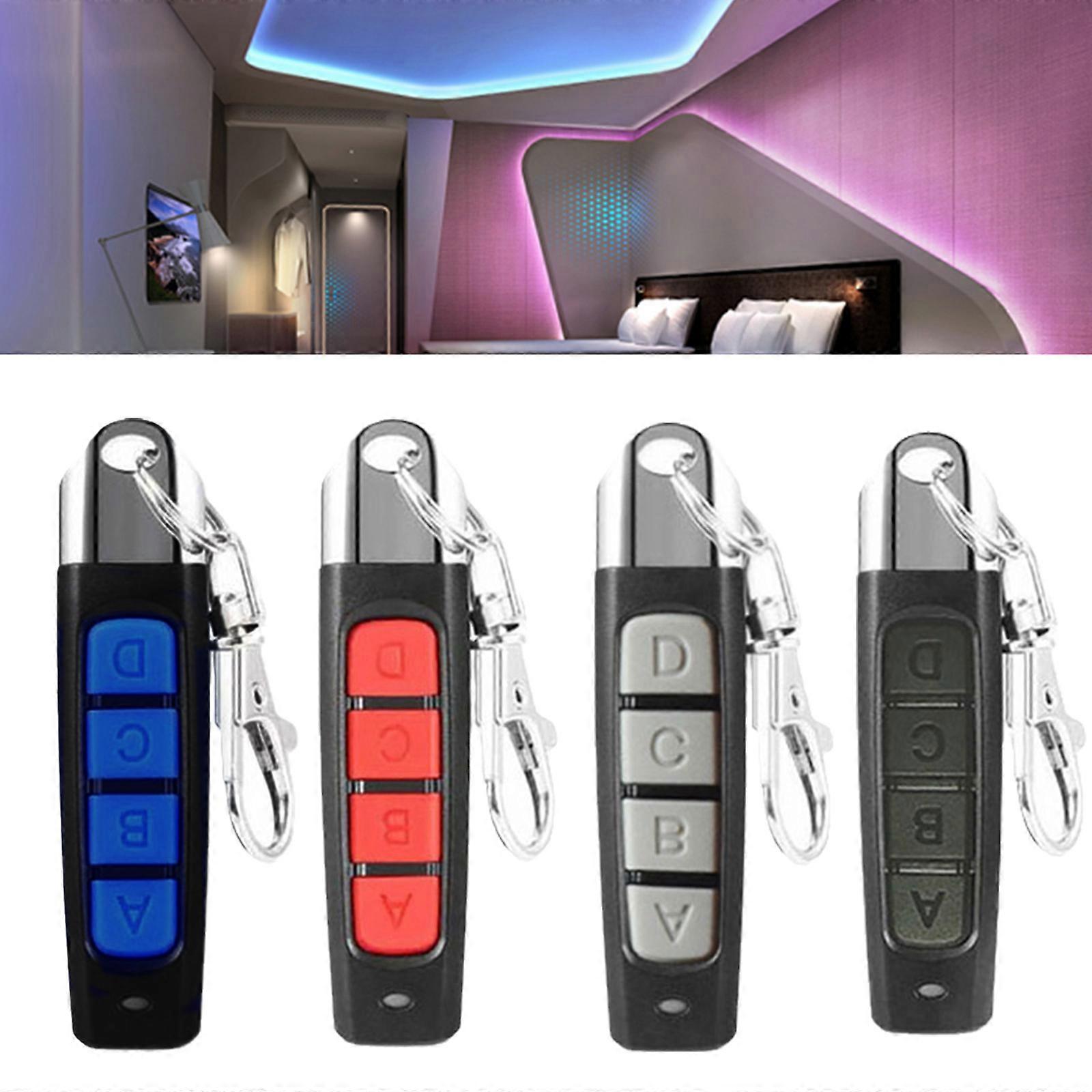 433MHZ Remote Control 4 Channel Garage Gate Door Opener Remote Control Duplicator Clone Cloning Code Car for Key Transmi  silver