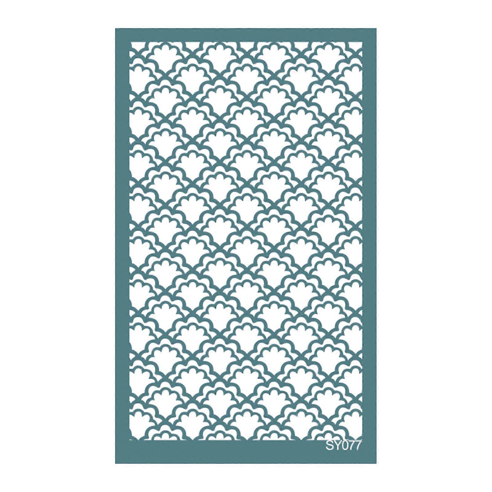 Clay Stencils Flower Style Non-Adhesive Silk Screen Printing Stencils Reusable Mesh-Stencils Transfer for Earring Making