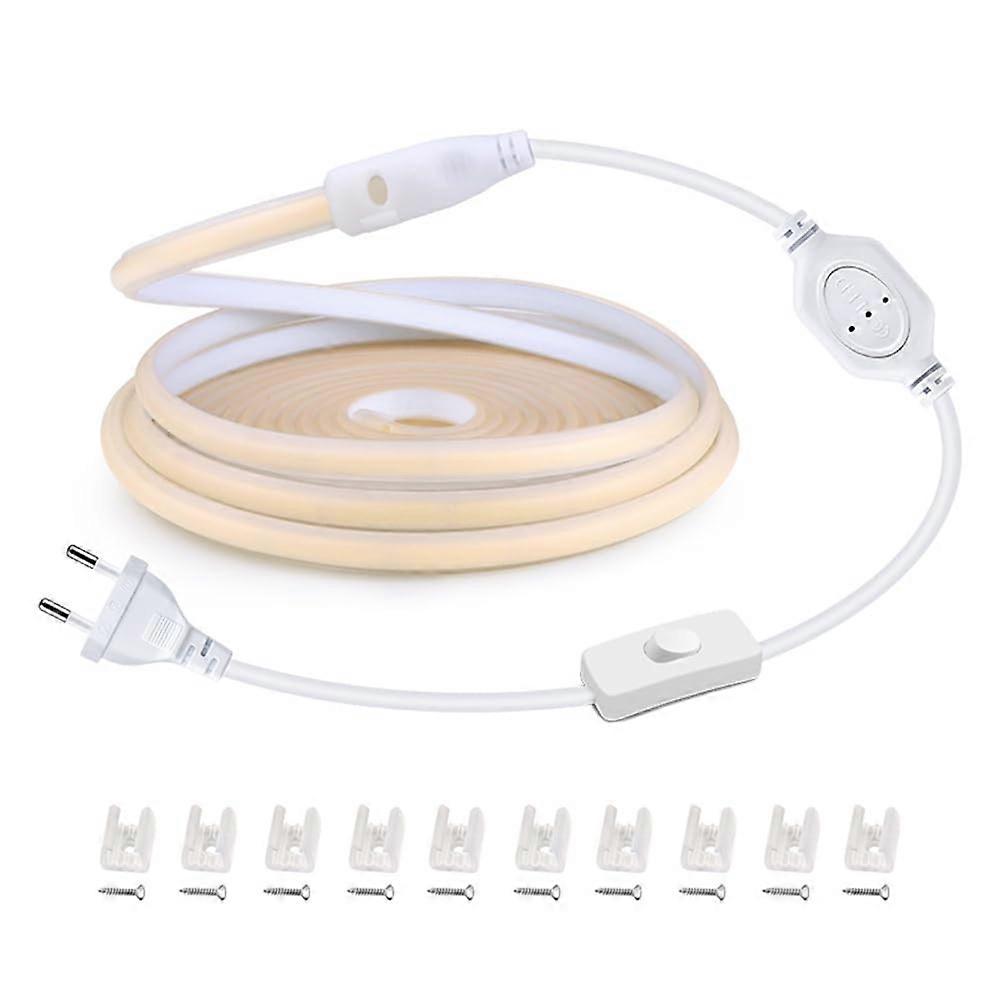 10M EU Plug Vanity Mirror Light Bar for Bathroom Dressing Table, Warm White LED, Adjustable Brightness, Easy Installation