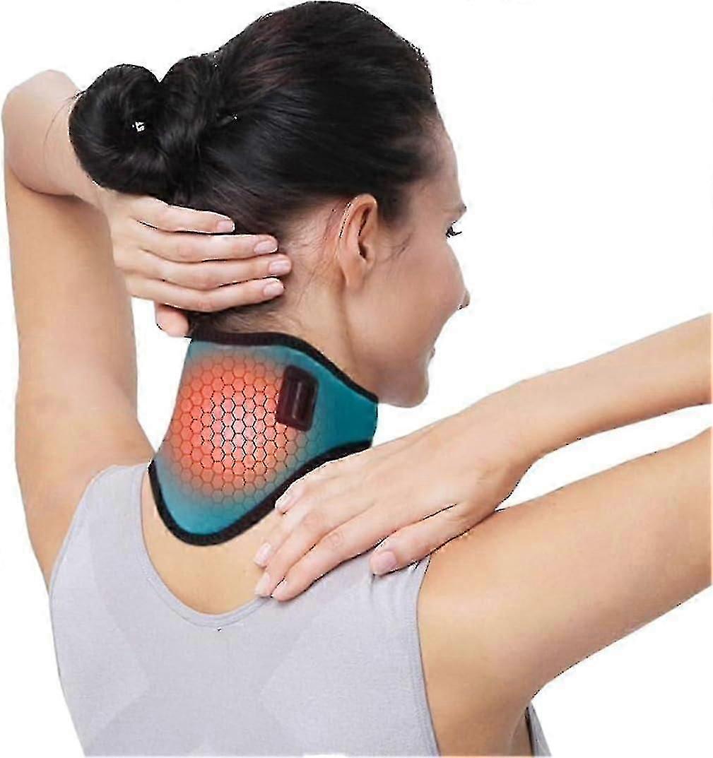 دعامة الرقبة للتدفئة الكهربائية USB التفاف ساخن لتخفيف الآلام تخفيف علاج إجهاد عنق الرحم ضغط ساخن - Yvan