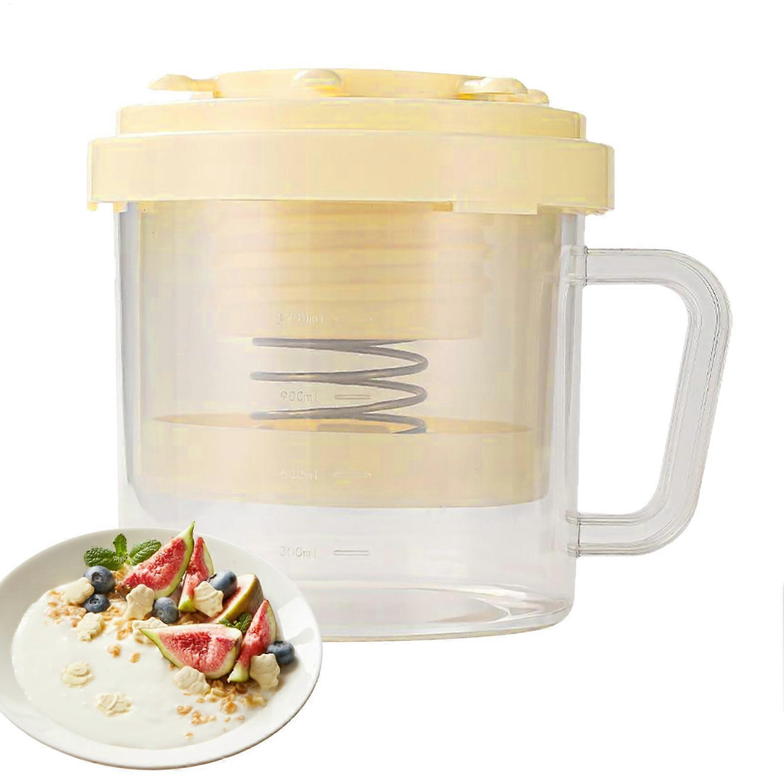 Genérico Yogurt Strainer - Fine Mesh Strainer for Cheese Making, Coffee Brewing, and Soup Straining, Reusable, Yellow