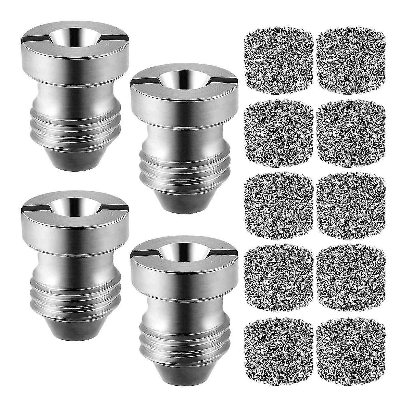 14 Pcs 1.1 mm Foam Cannon Orifice Nozzle and Foam Maker Set, Thread Nozzle and Mesh Filter for Snow