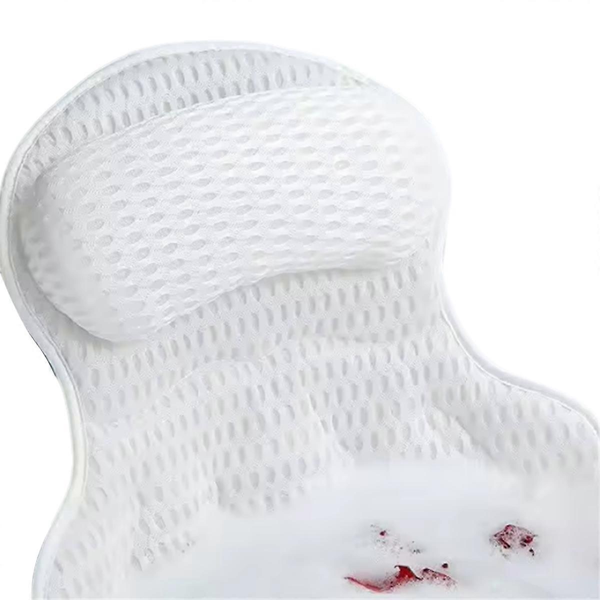 Bathtub Pillow for Tub Neck and Back Support, Bath Tub Pillow Headrest with Soft 4D Mesh