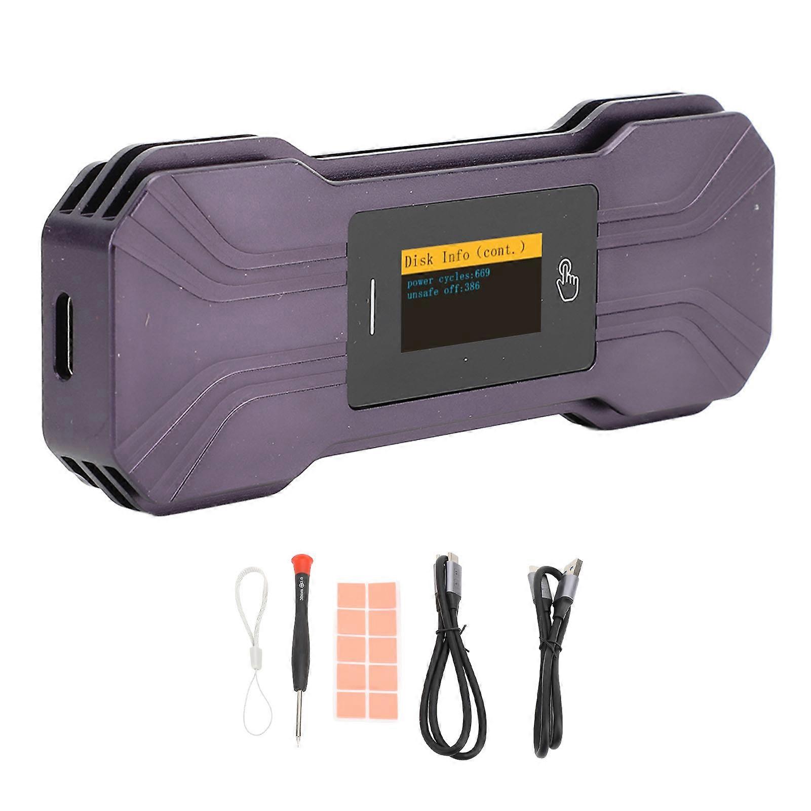 SSD Enclosure M.2 NVMe Visual Smart Mobile External Case 10 Gbps 9210b Master Control