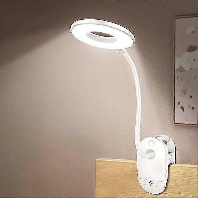 Reading lamp, works on batteries, to be fixed on the bed, with 3 brightness levels, rechargeable via USB
