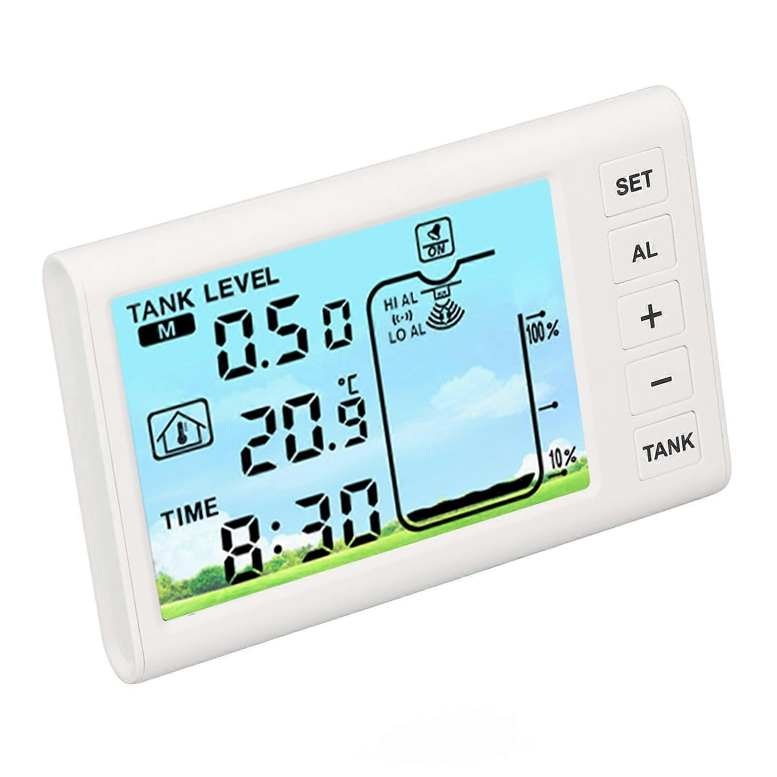 Ultrasonic Level Sensor Water Tank Liquid Depth Meter Electronic Digital Display Receiver Transmitter for Household Use 