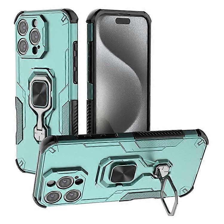 Compatible For iPhone 16 Pro Max Case Rotatable Ring Kickstand PC + TPU Shockproof Phone Cover