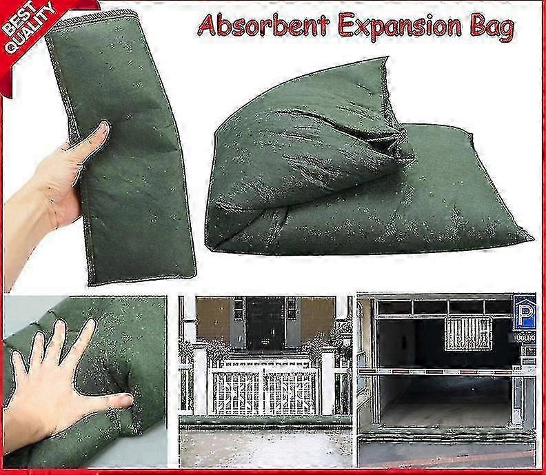 Barrière anti-inondation d’urgence pour portes avec sacs activés par l’eau sans sable - Système de défense contre les inondations domestiques réutilisables