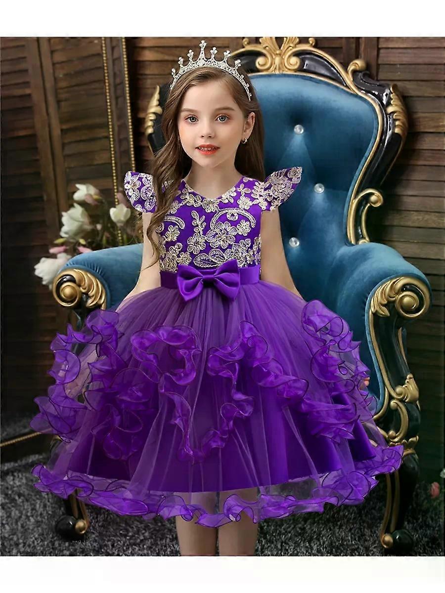 Girls' Beautiful Sequined Princess Dresses Performance Dresses