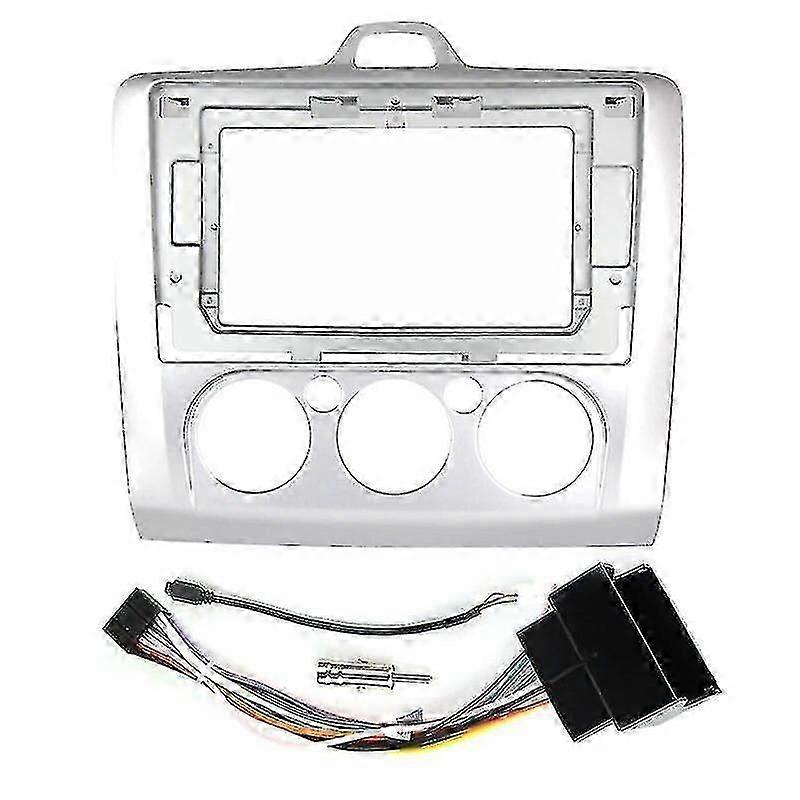لوحة واجهة راديو السيارة مزدوجة الدين 9 بوصات لمجموعة تثبيت ستيريو داش فورد فوكس Mk2 / Mk3 2004-2011