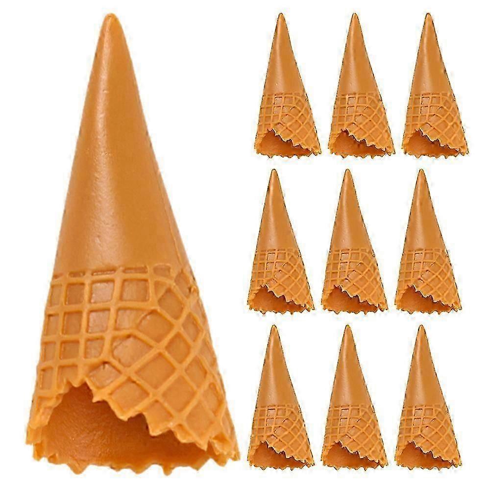 15pcs Empty Ice Cream Cone Model Mini Ice Cream Cone Artificial Ice Cream Cones