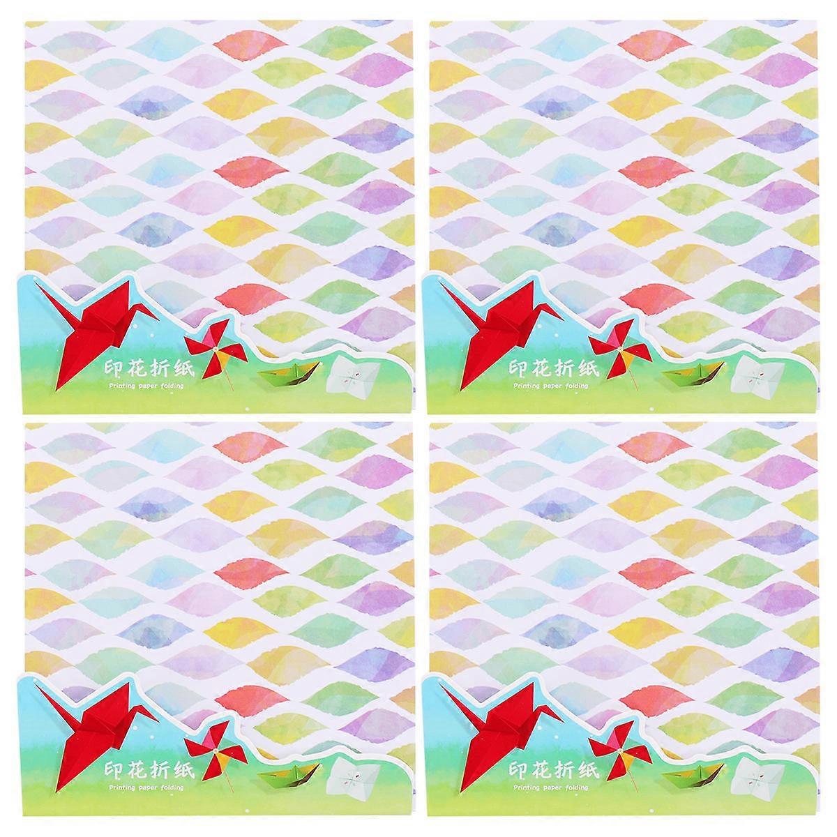 Square Origami Paper Home Decorating Colorful Craft Paper Handicraft Teaching 15x15CM 4 Packs