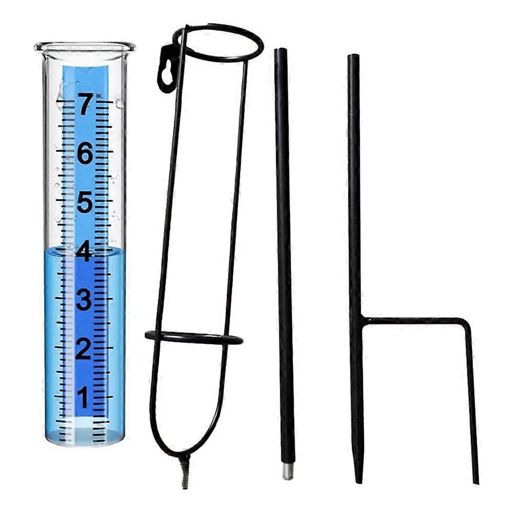 Rain Gauge, 7-Inch Frost-Proof Rain Measuring Tool with Adjustable Height and Large Easy-to-Read Numbers for Garden and Farm