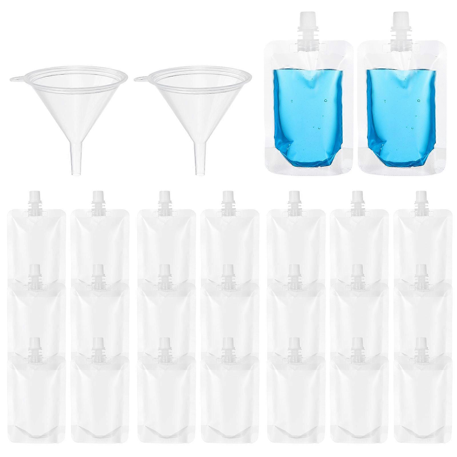 1 Set Transparent Stand-up Spout Pouches For Soy Milk Transparent Drink Pouch Juice Pouch Bag Clear Milk Beverage Juice Flask for Picnic Camping