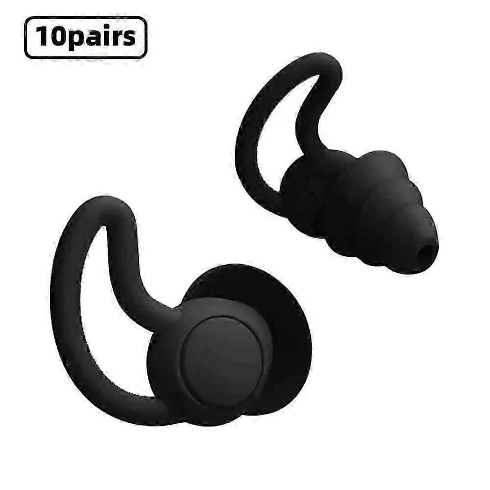 HUAK 3 Layer Ear Plugs For Sleeping Noise Cancelling Hearing Protection Soft Silicone Reusable Ear Plugs for Sleeping Swimming