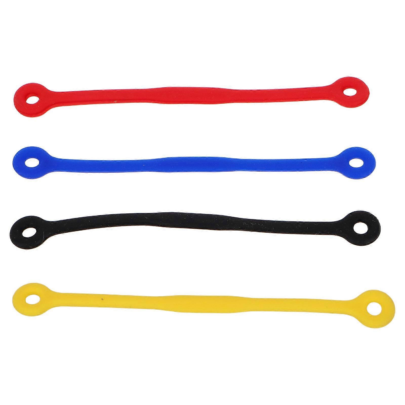 Tennis Racket Vibration Dampener Competition Black 4Pcs and External Strip Design