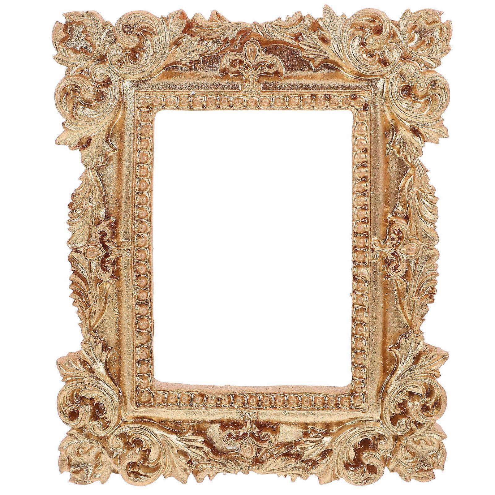 Mini Gold Frames Vintage Refrigerator Magnets Square Resin Magnetic Attachment Home Decor Enthusiasts 1Pack