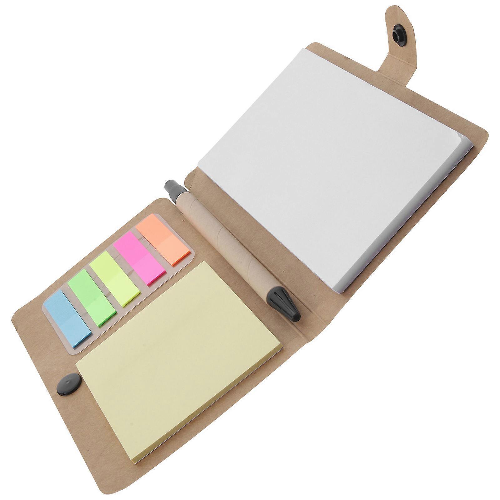 Memo Notepads Multi-Function Grocery Lists Portable Design Rectangular Kraft Paper Quick Notes Office Use 2Set