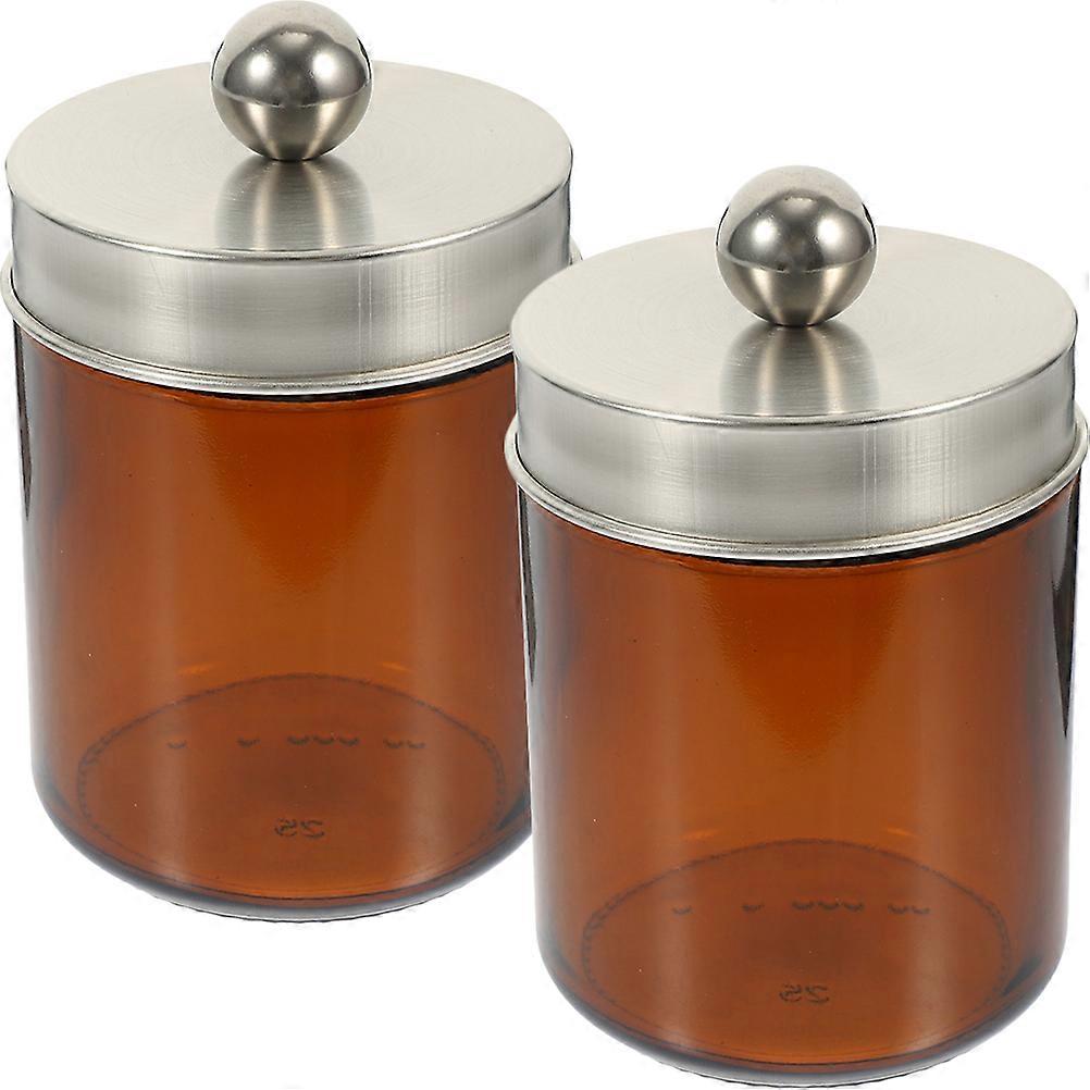 Storage Jar Canister Multi-Functional Pills Can Tabletop Placement 10.5X7.3cm Food Storage 2Pcs