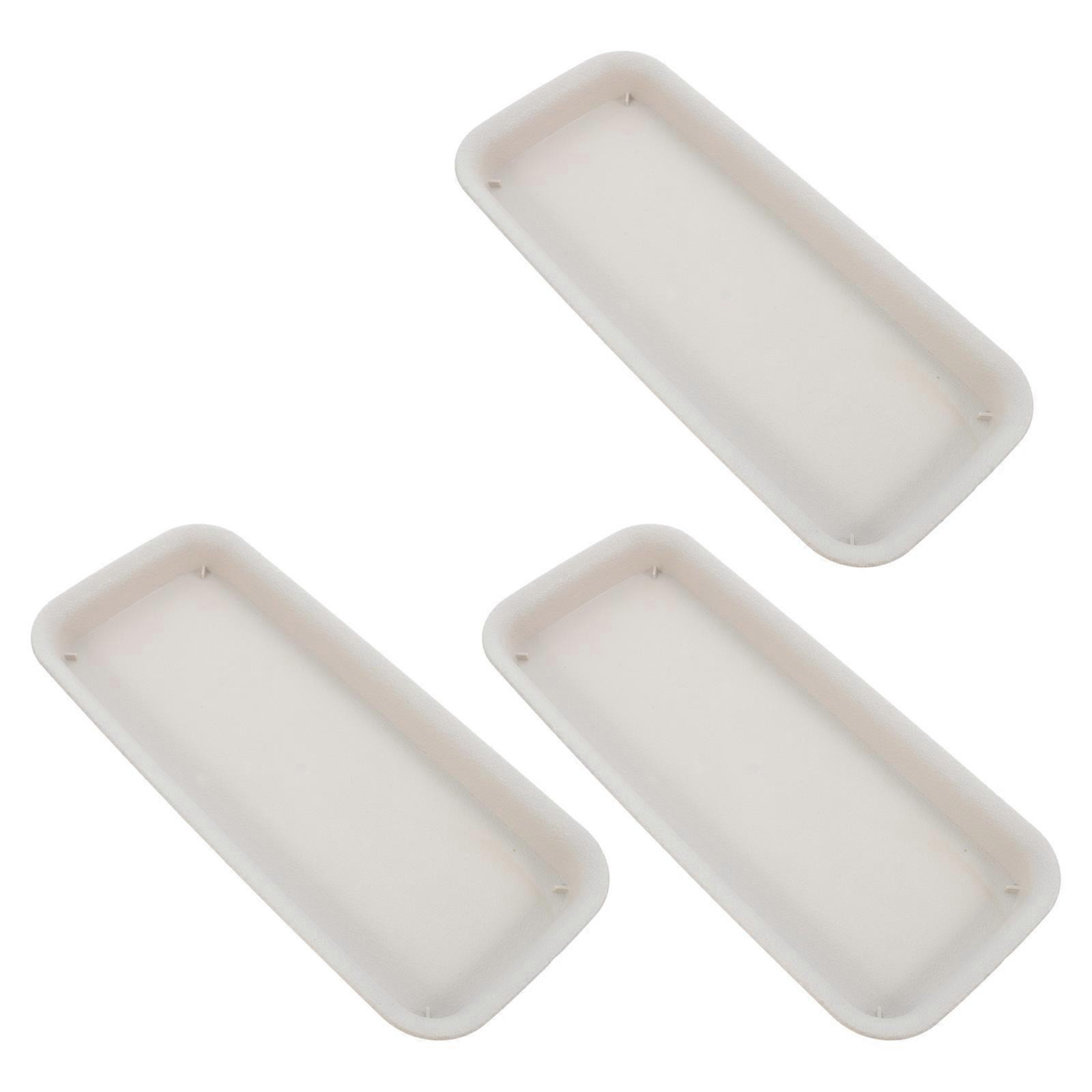 3pcs Rectangular Plastic Plant Pot Trays for Gardening – Reusable Drip Saucers to Keep Plants Clean and Organized