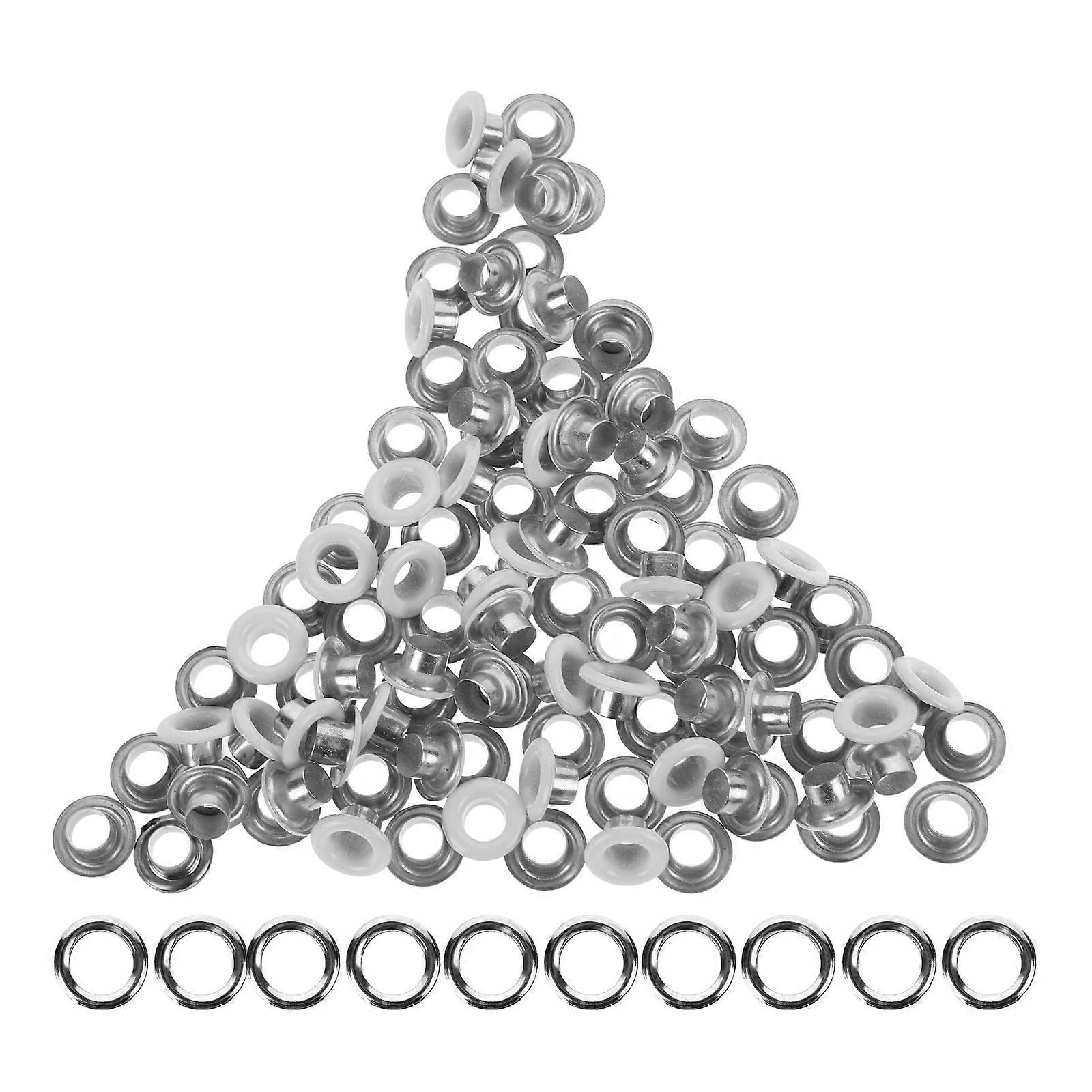 100pcs Durable Eyelets Grommets Kit for Fabric – Easy Install Hardware for Tailoring, Home & DIY Projects – Lightweight & Portable Design