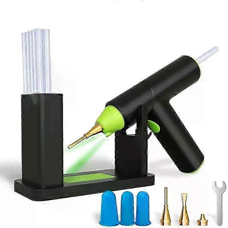Hot Glue Gunset Cordless Glue Gunwith Stand USB Rechargeable Preheating Auto Shutoff Hot Melt Glue Guntool Fit For DIY