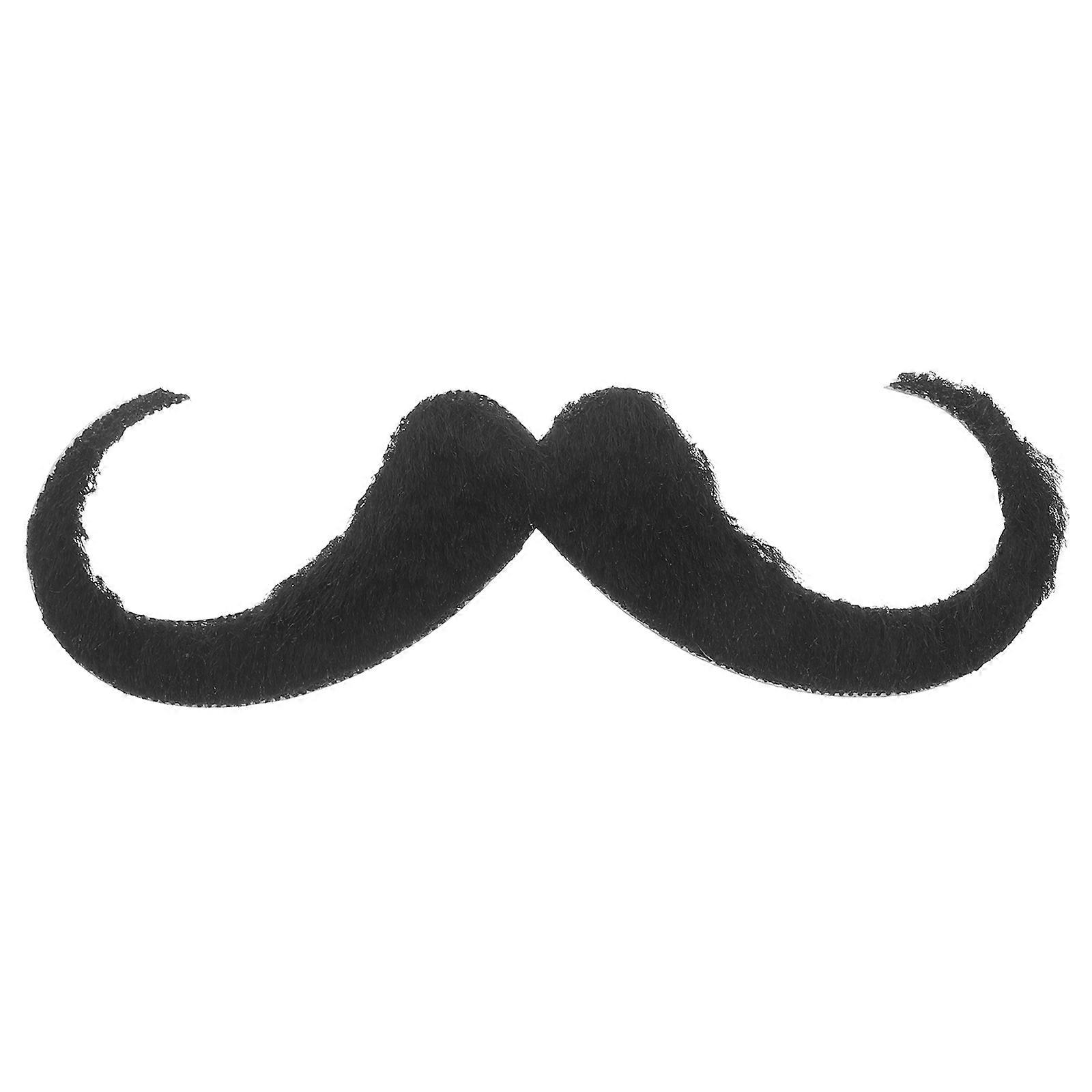 Dressing Up Beards Simulated Cosplay Parties Black 5.11X1.57X0.08in Curved to Simple Design Adults 1Pack