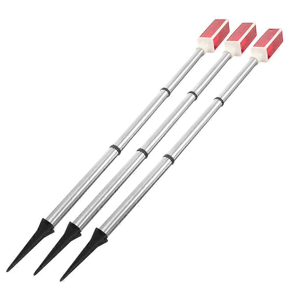 3pcs Solar Powered Driveway Markers with Weatherproof Lights for Enhanced Visibility and Safety in All Conditions