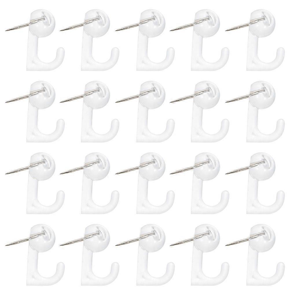 Picture Hooks Photo Fixing Pushpin Thumb Tacks Pushpins Hooks Transparent 27x25x1Cm Hanging 2Boxes