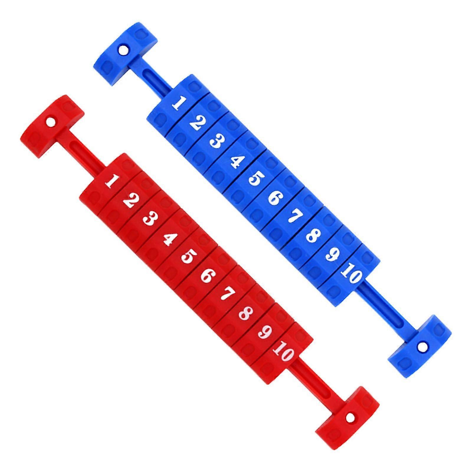2 x 10 numbers, point counter, foosball table counter, for standard foosball red/blue