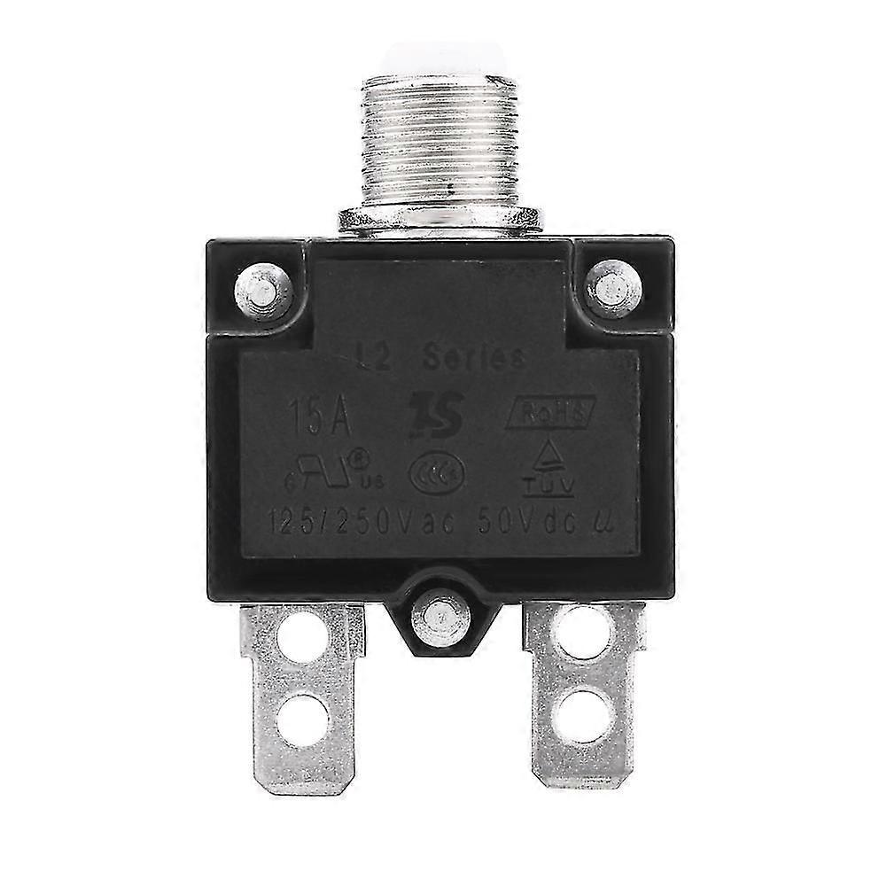 15A 125/250V Reset Thermal Switch Circuit Breaker Overcurrent Overload Protector for Generator