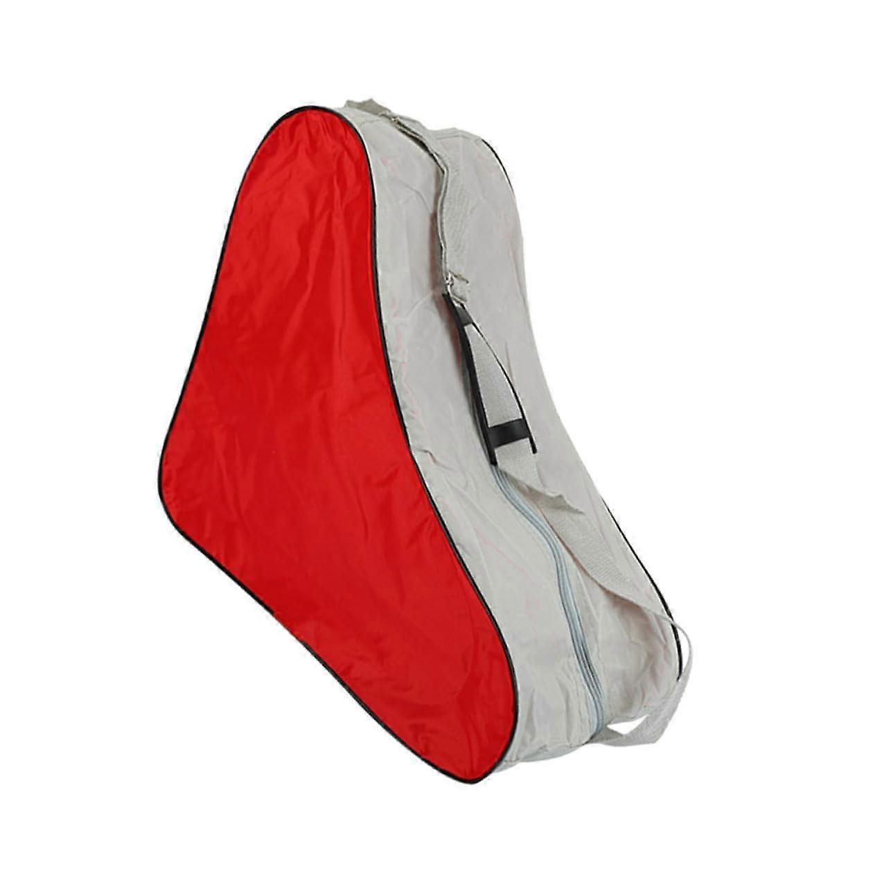 Handbag for roller skates, carry bag, triangular, storage, gym, ice skate bag, red Ref: 9100