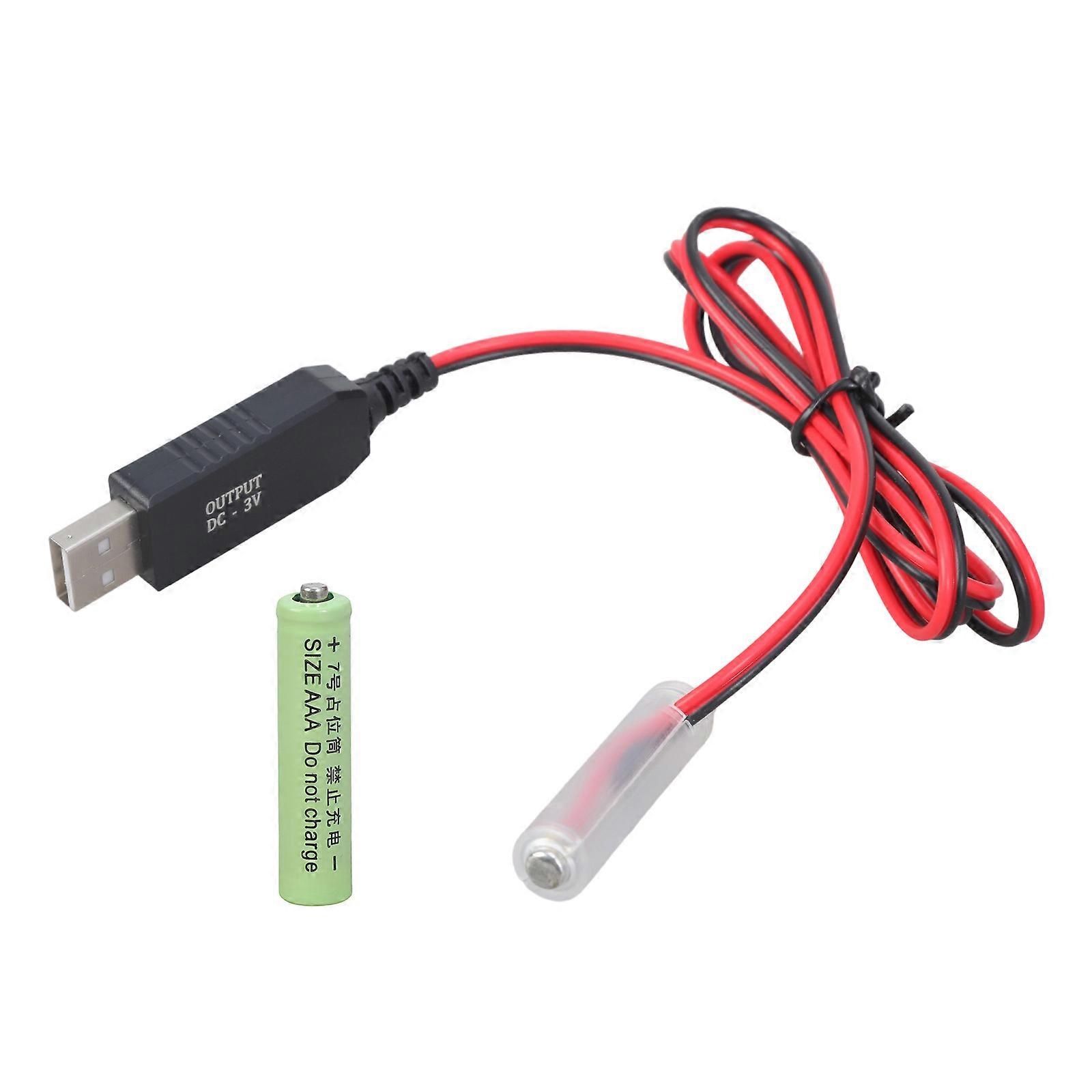 USB 3A Battery Eliminators Replace Kit 5V to 3V Power Supply Converters 2 3A Connect Cable (2AAA-3V)