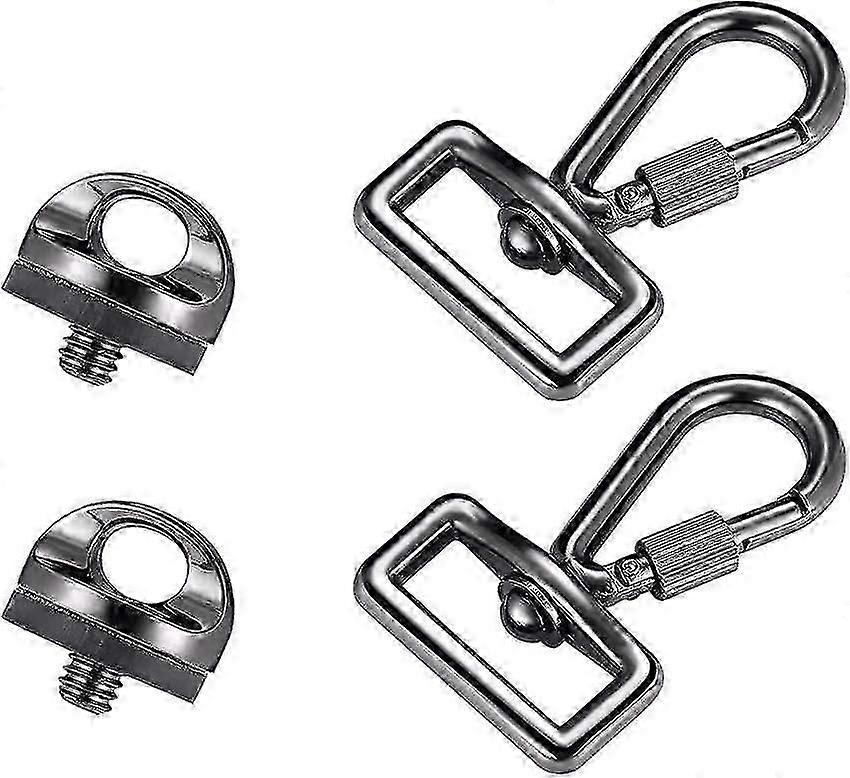 4 pieces (2 sets) quick installation metal screw and SLR camera strap hook set
