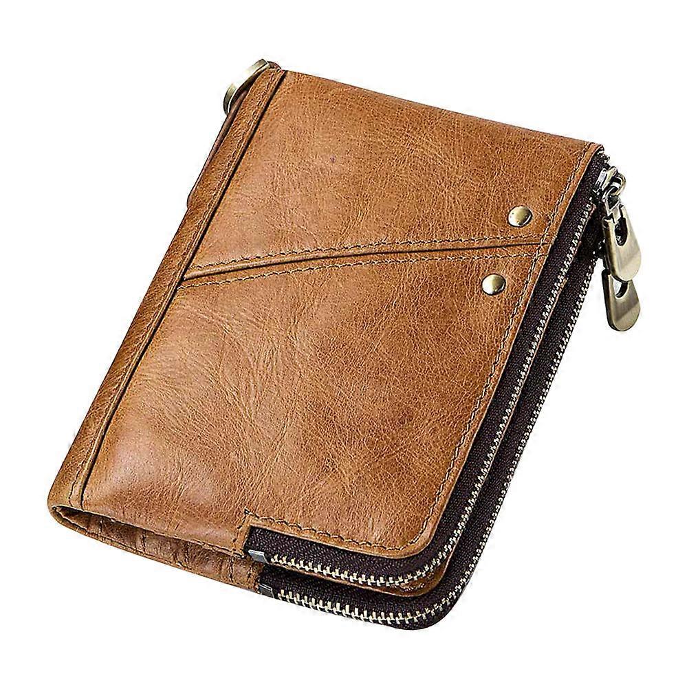 Card Holder For Men Leather Wallet Rfid Protection Anti-Theft Coin Pouch For Daily Occasions 13.00X10.00X2.00CM 1Pack