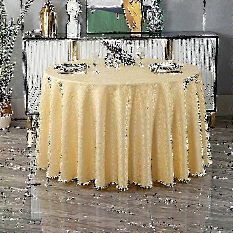Solid Color Round Tablecloth Wedding Banquet Simple Decorative Table Cover