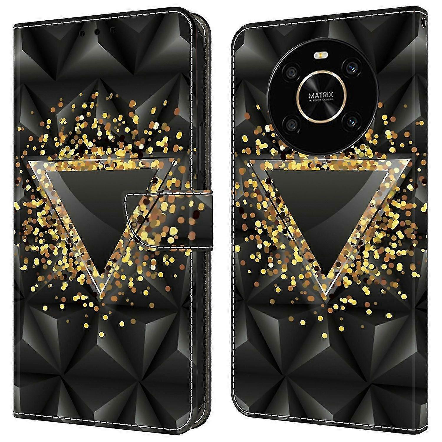 Scratch-Resistant Mobile Phone Case with Shockproof Pattern and Wallet Stand for Compatible Device