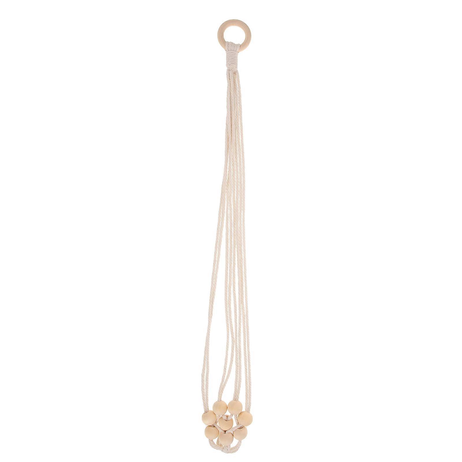 Woven Flower Pot Hanging Ropes Macrame Plant Hanger Office Gardening 25.2×7.7×7.7in 1Set