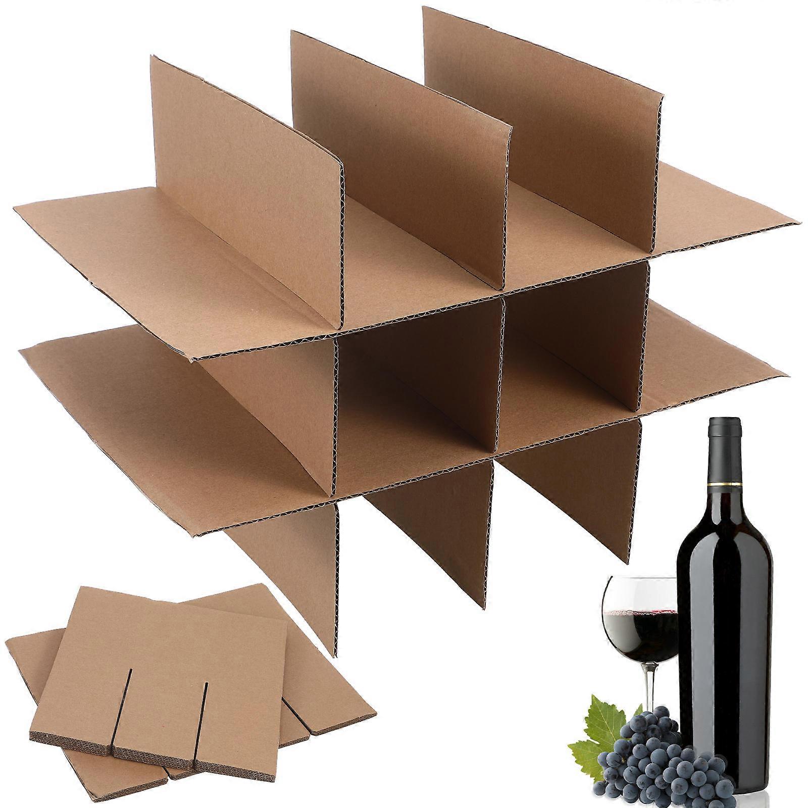 Cardboard Cell Dividers Glass Moving Kit Paper 15.0X11.1X0.2in Shock Absorption 1Set