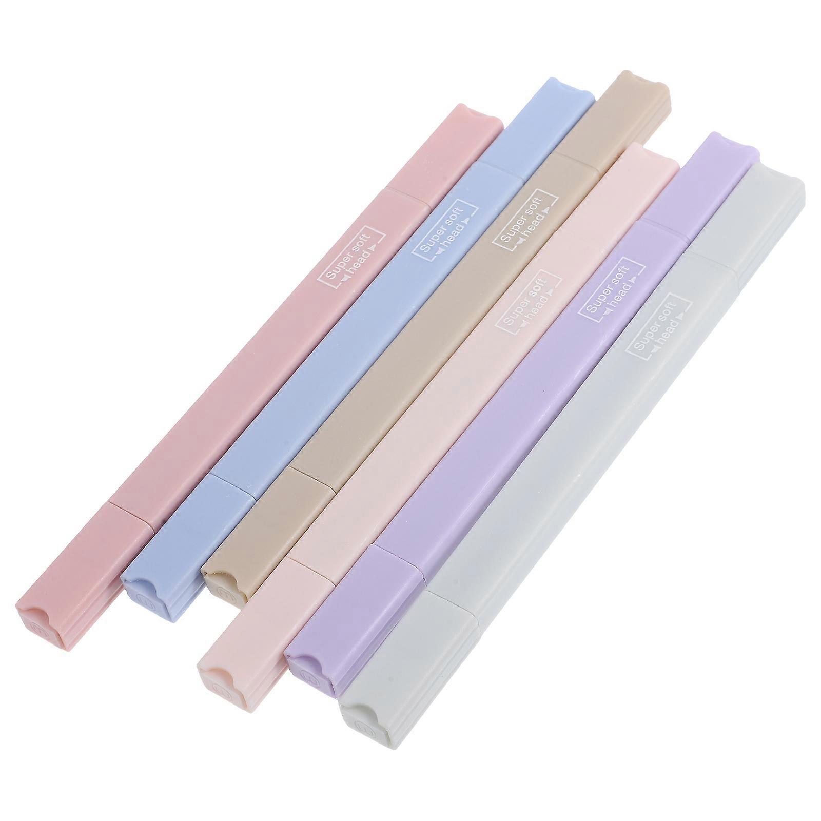 Highlighter Pen Marking Pen Adorable Highlighter Marking Highlighter Marker Bright Highlighters 6Pcs