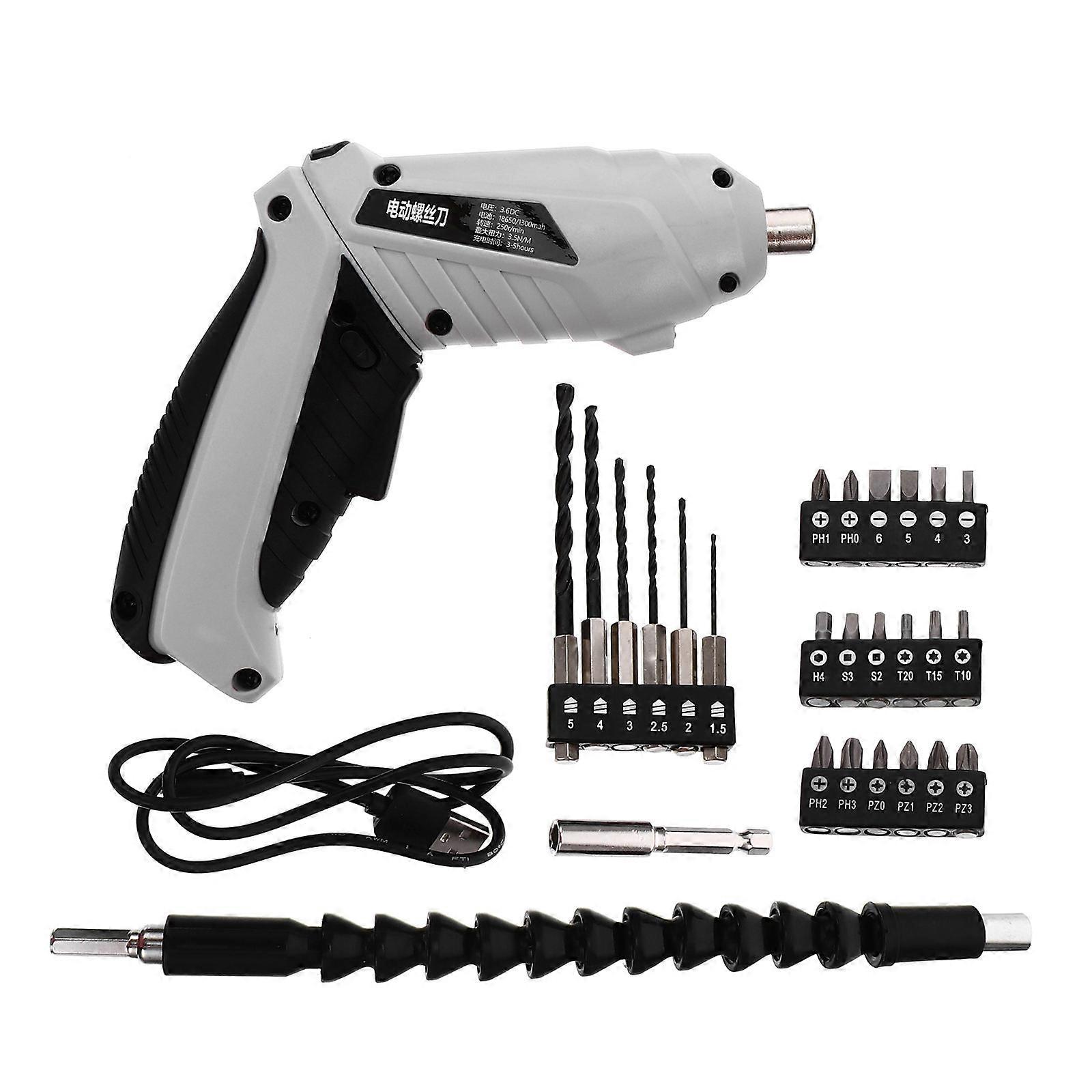 Power Screwdrivers Multi Function Diy Projects Furniture Assembly Small Screw Tasks Black 1 Set