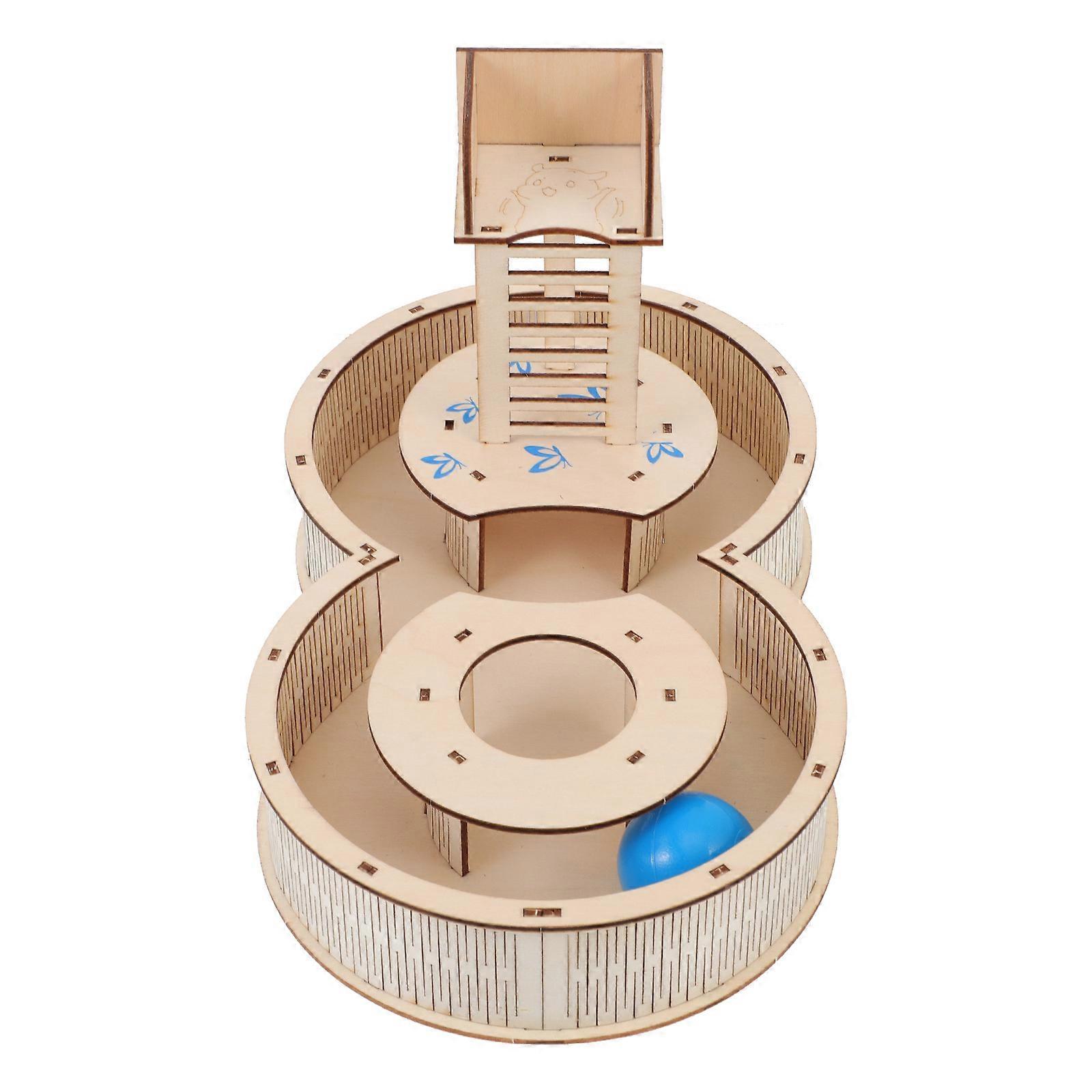 Wooden Hamster Maze Tunnel Safe Fun Plaything for Small Animals Interactive Easy to Clean and Bite for Hamsters, Gerbils, Chinchillas