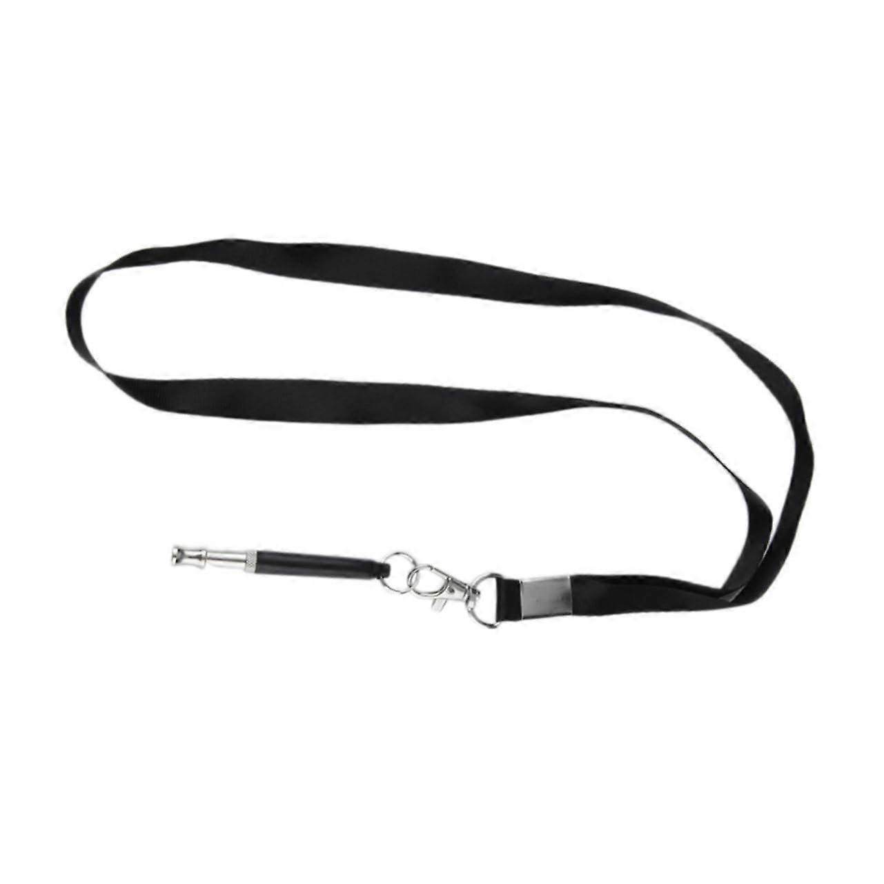Dog Whistle With Training Band And Stopper For Recall, Pet Barking Device, Black, Lightweight And Compact