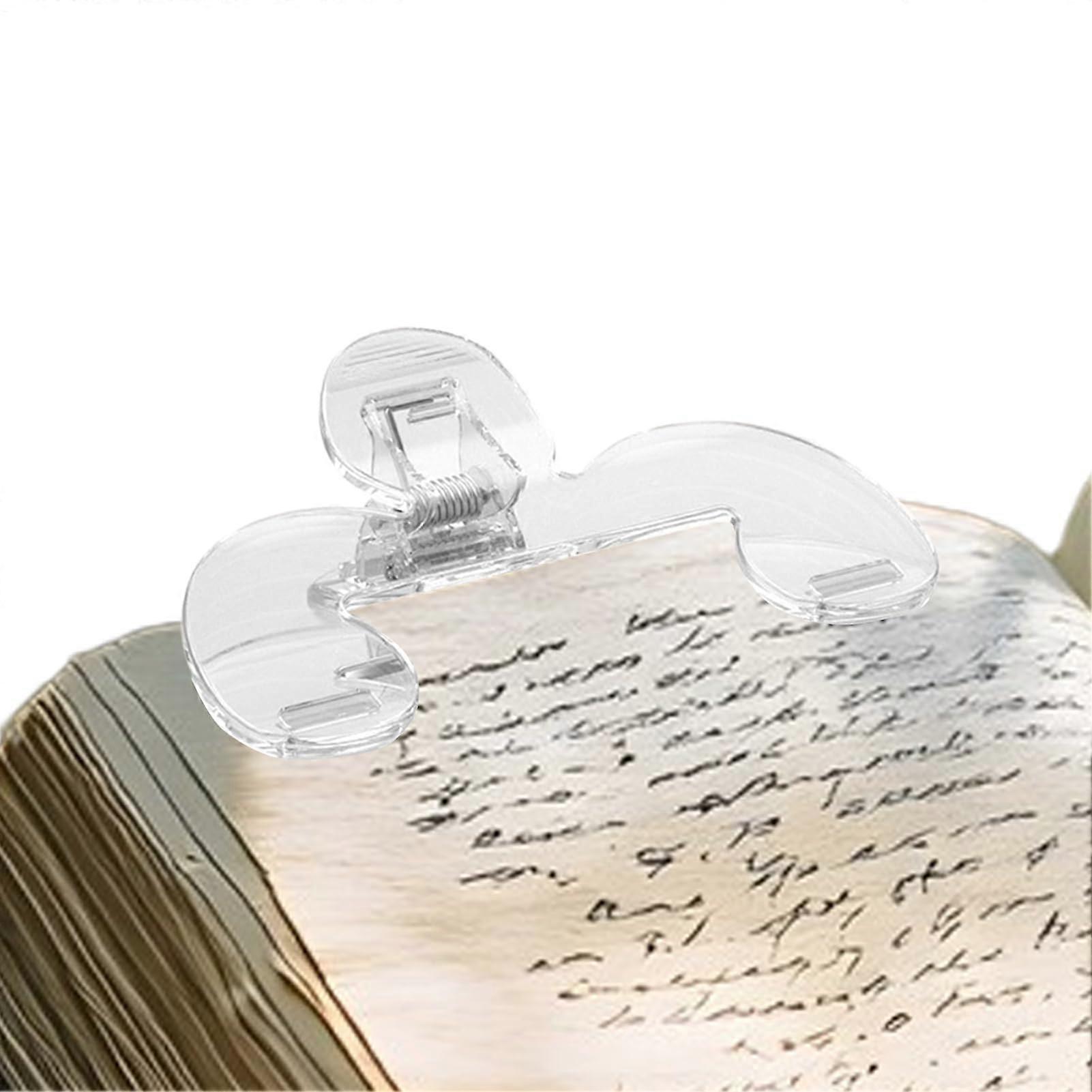 Book Clips - Transparent Lightweight Page Holders for Journals, Textbooks, Notebooks, and Documents - Multifunctional Reading Accessories